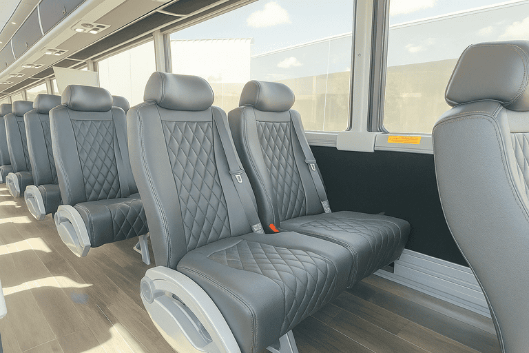 interior of Winter Garden Charter Bus charter bus