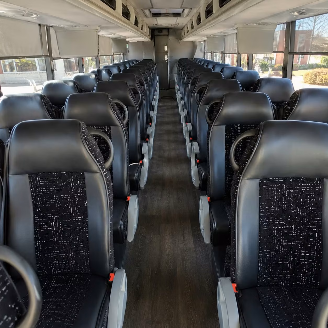 56 passenger charter bus inside